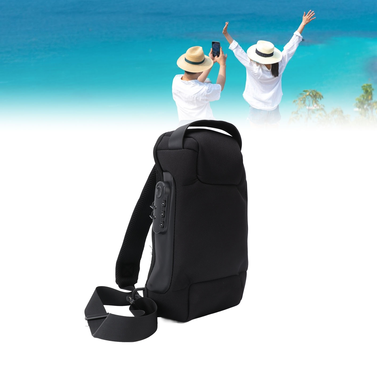 Sling Backpack Shoulder - 숄더 백팩 옥스포드 천 대용량 잠금