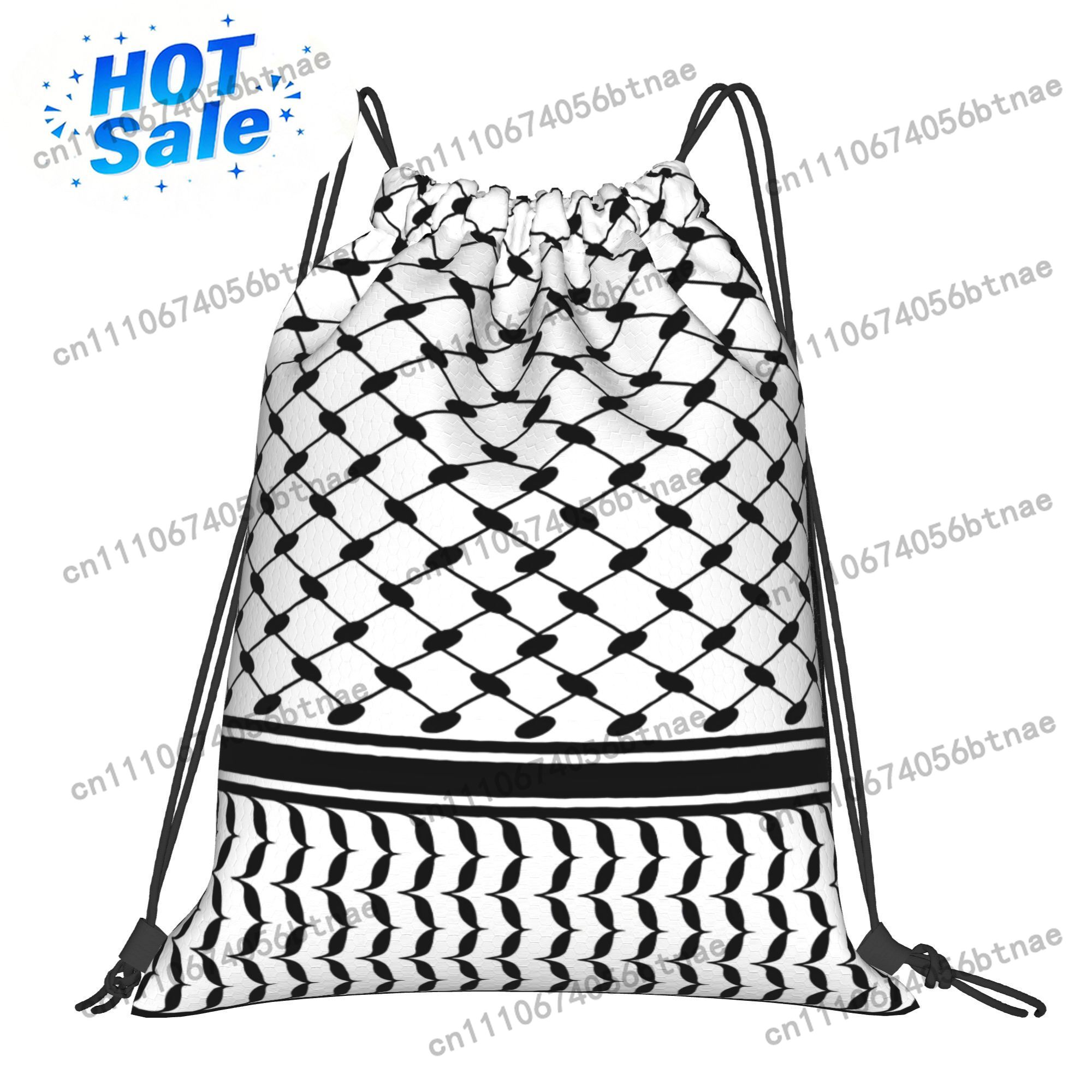 쿠피야 중동 패턴 드로스트링 백 경량 체육관 야외 스포 - Drawstring Gym Bag 리뷰 및 가격