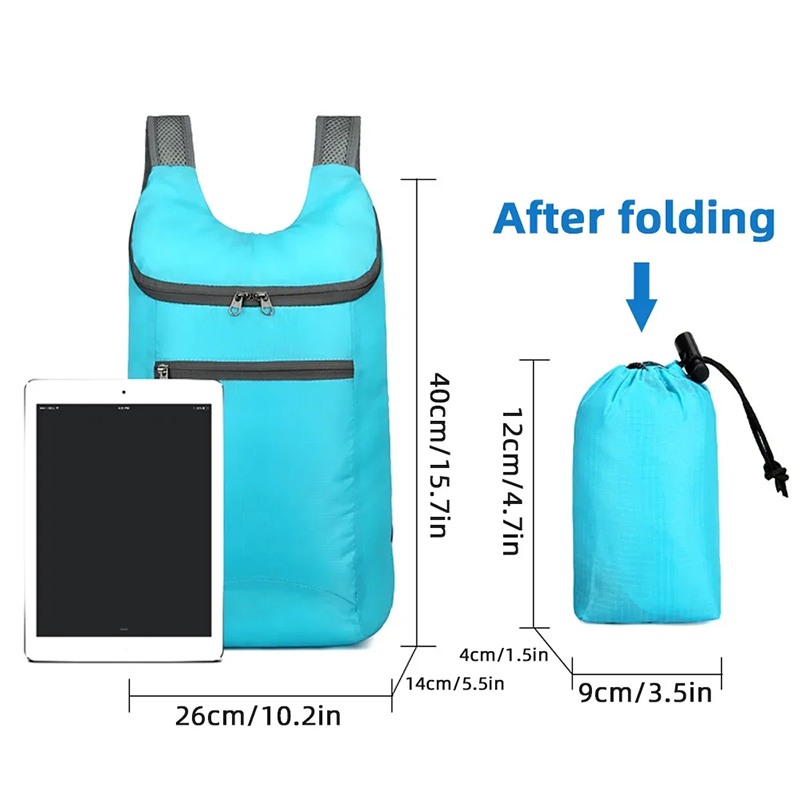 남녀공용 야외 스포츠 방수 접이식 배낭, 대용량 휴대용 - Foldable Backpack Small 리뷰 및 가격