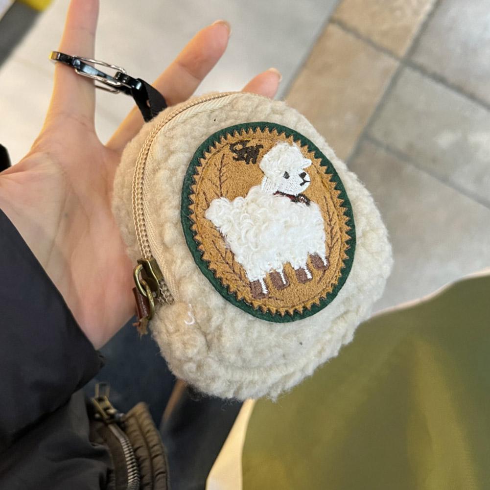 귀여운 양 자수 플러시 동전 지갑 미니 지퍼 파우치 휴 - Mini Backpack Purse 리뷰 및 가격