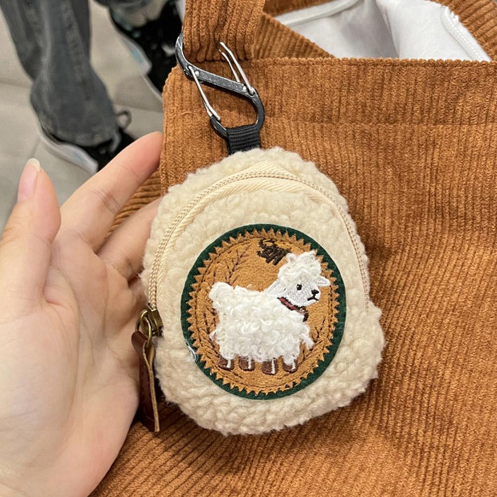 귀여운 양 자수 플러시 동전 지갑 미니 지퍼 파우치 휴 - Mini Backpack Purse 리뷰 및 가격